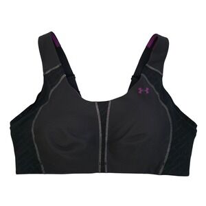 Under Armour Women's HeatGear Armour Bra High Support Black Purple 38DD